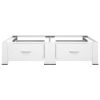 Washing and Drying Machine Pedestal with Pull-out Shelves White