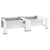 Washing and Drying Machine Pedestal with Pull-out Shelves White